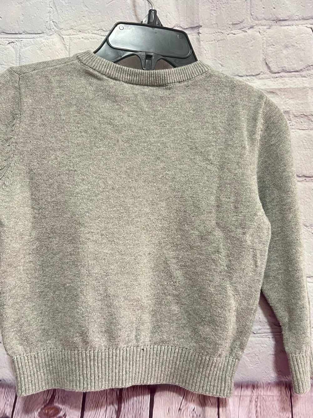 The Children's Place Light Gray V-Neck Sweater